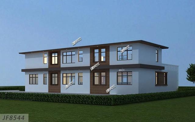 二層現(xiàn)代別墅設(shè)計(jì)圖，多臥室?guī)杜_(tái)，外觀時(shí)尚，建一棟絕對(duì)能在村里賺足了面子。