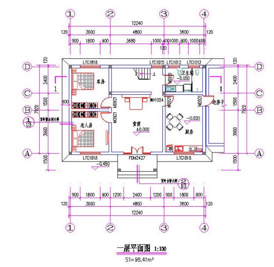 12×9米三層農(nóng)村別墅設(shè)計圖，帶閣樓，簡約大氣經(jīng)濟實用，適合農(nóng)村建房。
