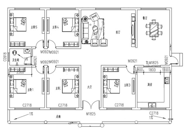 一層農(nóng)村別墅設(shè)計圖，設(shè)計新穎，不僅住著舒服，而且造價經(jīng)濟實惠。