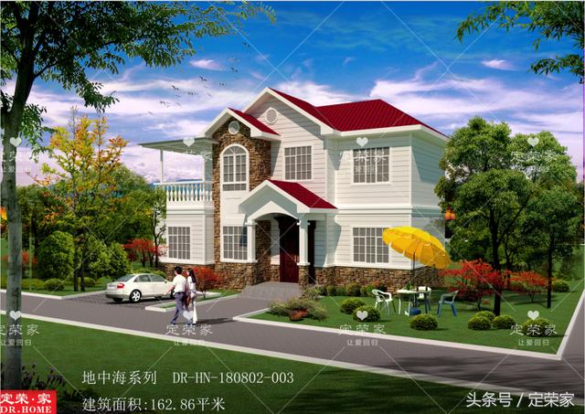 162㎡二層地中海迷你別墅設(shè)計圖，五室二廳二衛(wèi)，精致美觀，這才叫藝術(shù)！