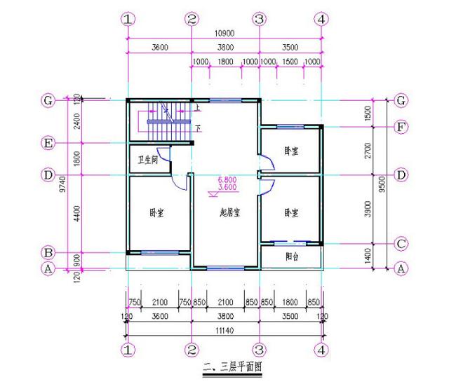 占地100平米的三層別墅設(shè)計圖，帶車庫，簡單實用，造價25萬，特別適合農(nóng)村建設(shè)。