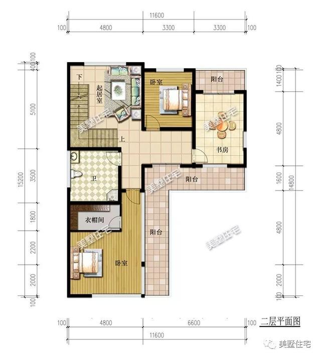 11X12米二層現(xiàn)代別墅設(shè)計(jì)圖，帶戶外平臺(tái)，簡(jiǎn)潔而不簡(jiǎn)單