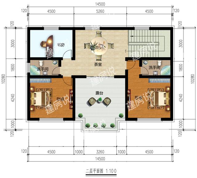 占地138平方米的二層別墅設(shè)計(jì)圖，實(shí)用省錢非常劃算，30萬以內(nèi)。