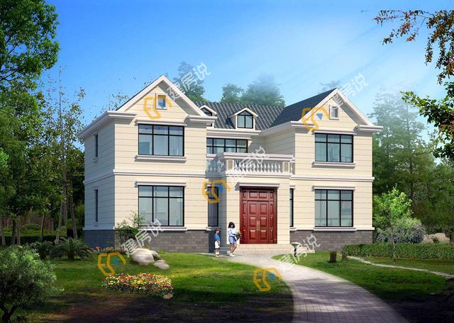 占地138平方米的二層別墅設(shè)計(jì)圖，實(shí)用省錢非常劃算，30萬以內(nèi)。