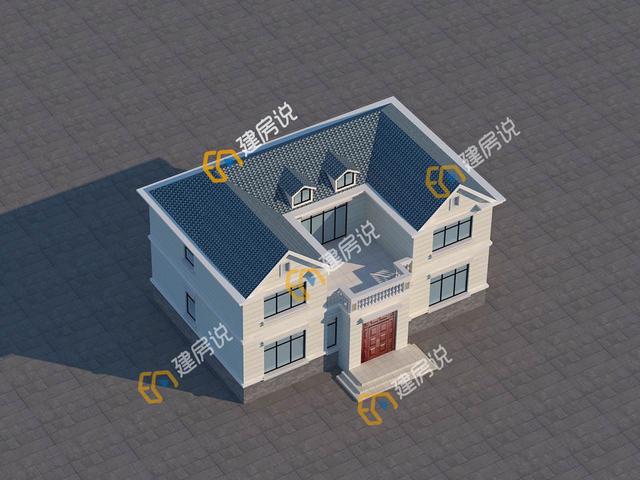 占地138平方米的二層別墅設(shè)計(jì)圖，實(shí)用省錢非常劃算，30萬以內(nèi)。