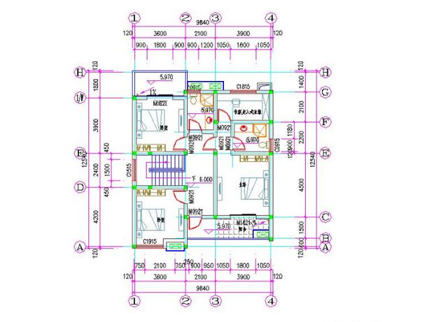 10x12米三層中式農(nóng)村自建房，帶車庫，造價(jià)30萬。