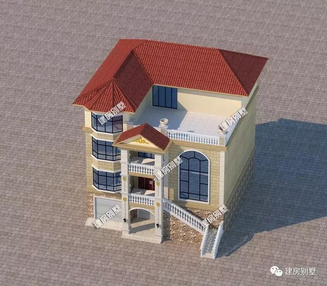 13×13.2米四層別墅設(shè)計(jì)圖，帶架空層設(shè)計(jì)+車庫(kù)，造價(jià)50萬(wàn)左右