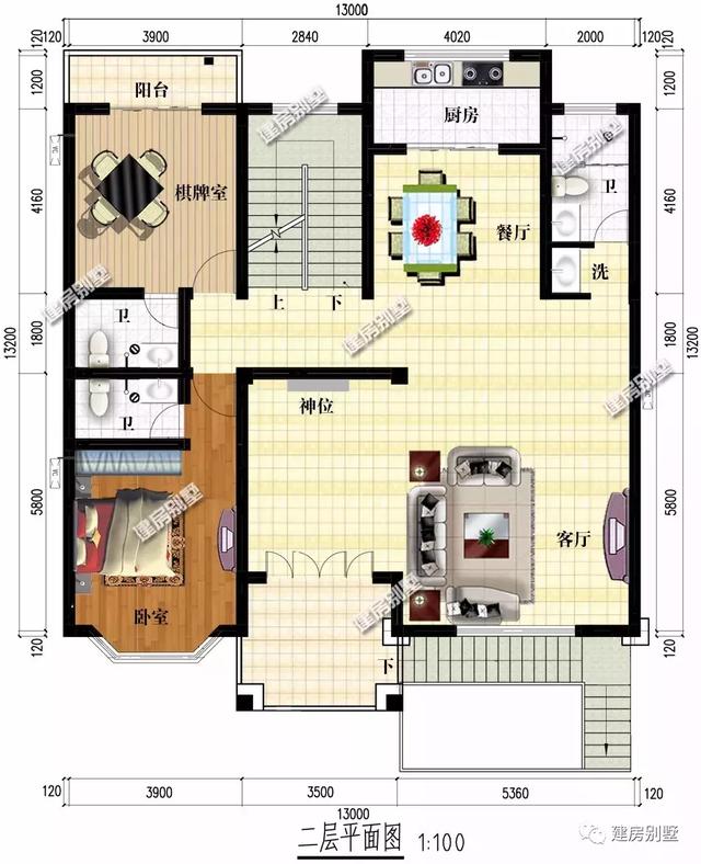 13×13.2米四層別墅設(shè)計(jì)圖，帶架空層設(shè)計(jì)+車庫(kù)，造價(jià)50萬(wàn)左右