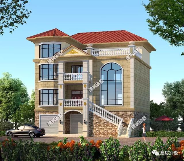 13×13.2米四層別墅設(shè)計(jì)圖，帶架空層設(shè)計(jì)+車庫(kù)，造價(jià)50萬(wàn)左右