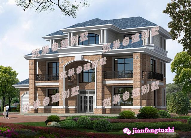 17×9米新型農(nóng)村別墅設計圖，帶獨立車庫+半旋轉(zhuǎn)樓梯+堂屋