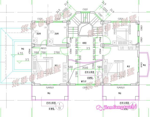 17×9米新型農(nóng)村別墅設計圖，帶獨立車庫+半旋轉(zhuǎn)樓梯+堂屋