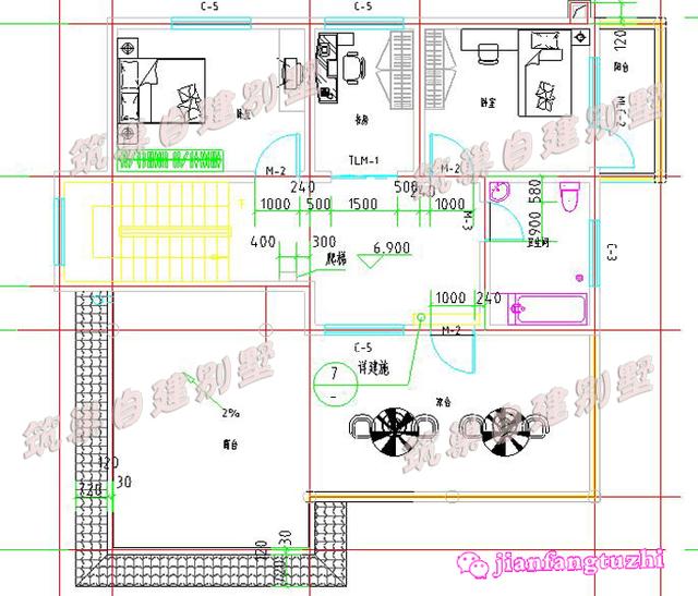 占地140平米的三層農(nóng)村自建房，帶大露臺+觀景涼亭，簡單實(shí)用