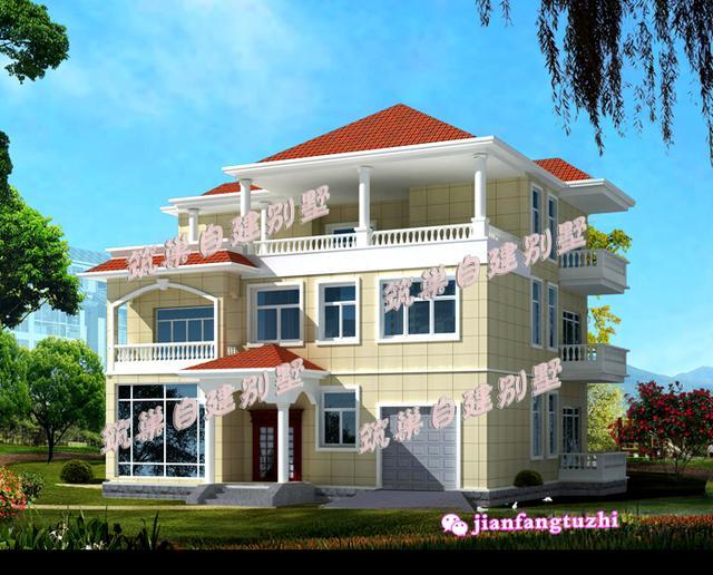 占地140平米的三層農(nóng)村自建房，帶大露臺+觀景涼亭，簡單實(shí)用