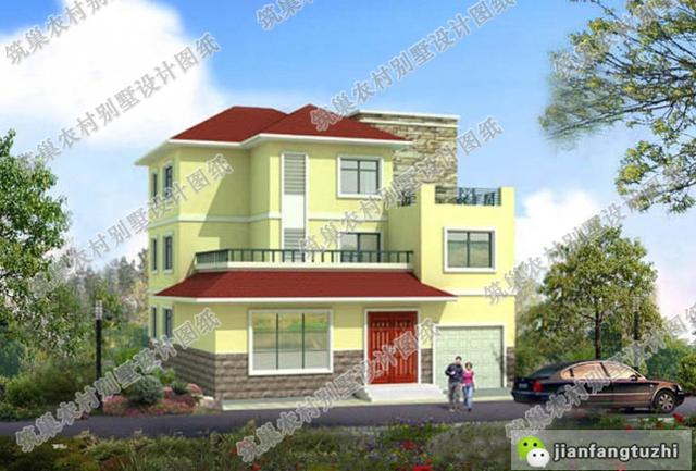 10×13米三層簡約農(nóng)村自建房，帶車庫+套房，造價(jià)35萬