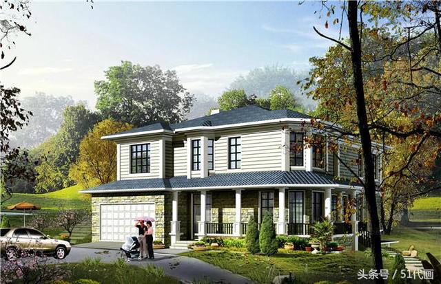 新農村復式二層農村自建房，占地223平方米，外觀、造型簡潔大方，空間利用率高