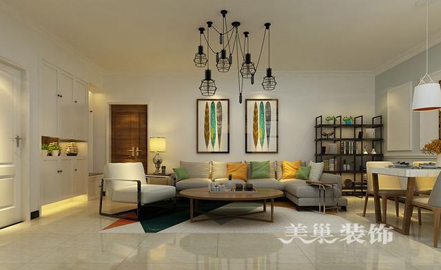 105平三室現(xiàn)代簡約風(fēng)裝修，全包造價11.5萬，營造一種輕松、自由的環(huán)境。