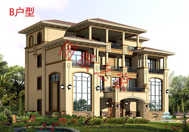 6款四層農(nóng)村別墅設(shè)計圖紙，外觀豪華大氣，溫馨舒適。