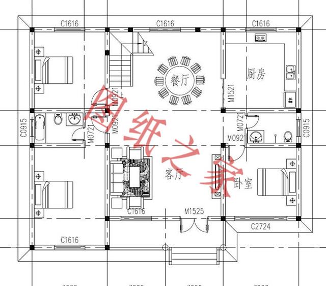 一層農(nóng)村自建房，舒適美觀，經(jīng)濟實用，村里人都喜歡。