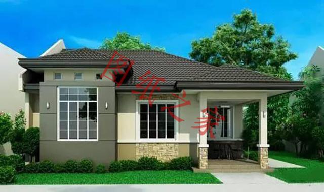 一層農(nóng)村自建房，舒適美觀，經(jīng)濟實用，村里人都喜歡。