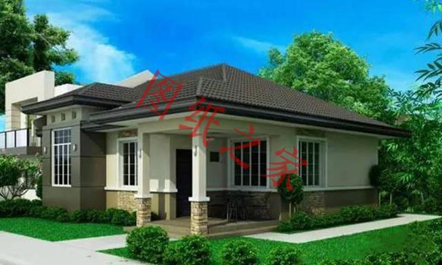 一層農(nóng)村自建房，舒適美觀，經(jīng)濟實用，村里人都喜歡。