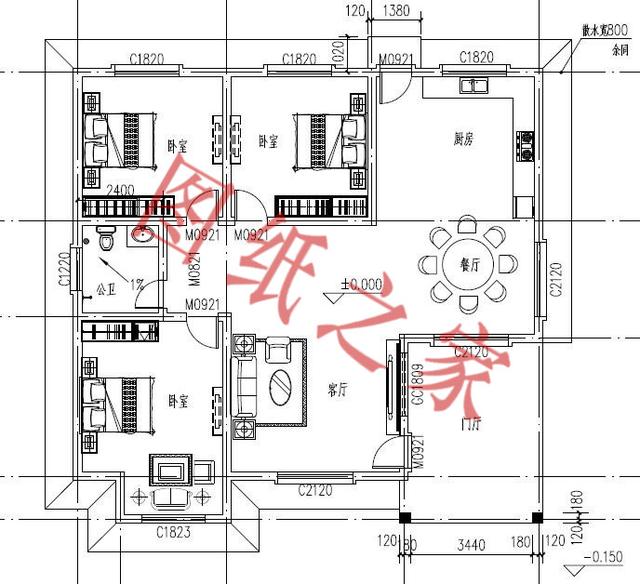 一層農(nóng)村自建房，舒適美觀，經(jīng)濟實用，村里人都喜歡。
