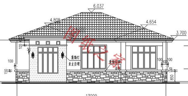一層農(nóng)村自建房，舒適美觀，經(jīng)濟實用，村里人都喜歡。