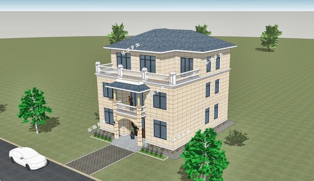 三層簡(jiǎn)歐農(nóng)村自建房，戶型方正，簡(jiǎn)潔、樸實(shí)，是鄉(xiāng)村自建房不錯(cuò)的選擇。