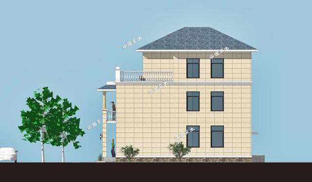 三層簡(jiǎn)歐農(nóng)村自建房，戶型方正，簡(jiǎn)潔、樸實(shí)，是鄉(xiāng)村自建房不錯(cuò)的選擇。