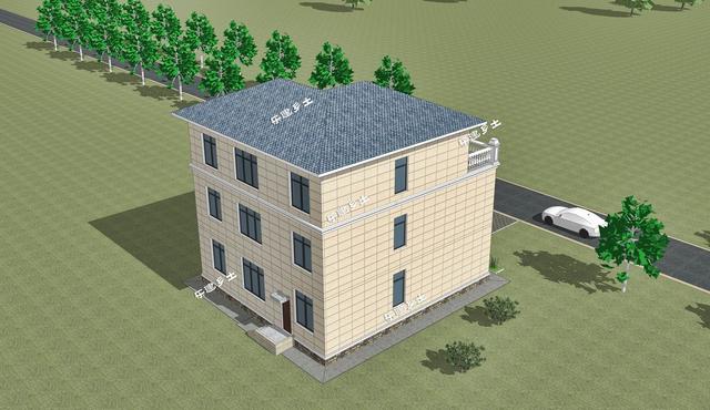 三層簡(jiǎn)歐農(nóng)村自建房，戶型方正，簡(jiǎn)潔、樸實(shí)，是鄉(xiāng)村自建房不錯(cuò)的選擇。