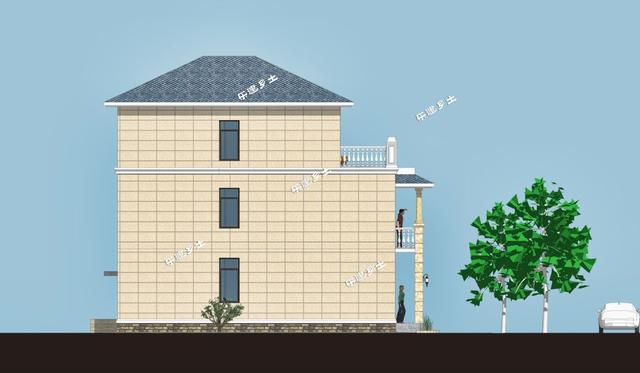 三層簡(jiǎn)歐農(nóng)村自建房，戶型方正，簡(jiǎn)潔、樸實(shí)，是鄉(xiāng)村自建房不錯(cuò)的選擇。