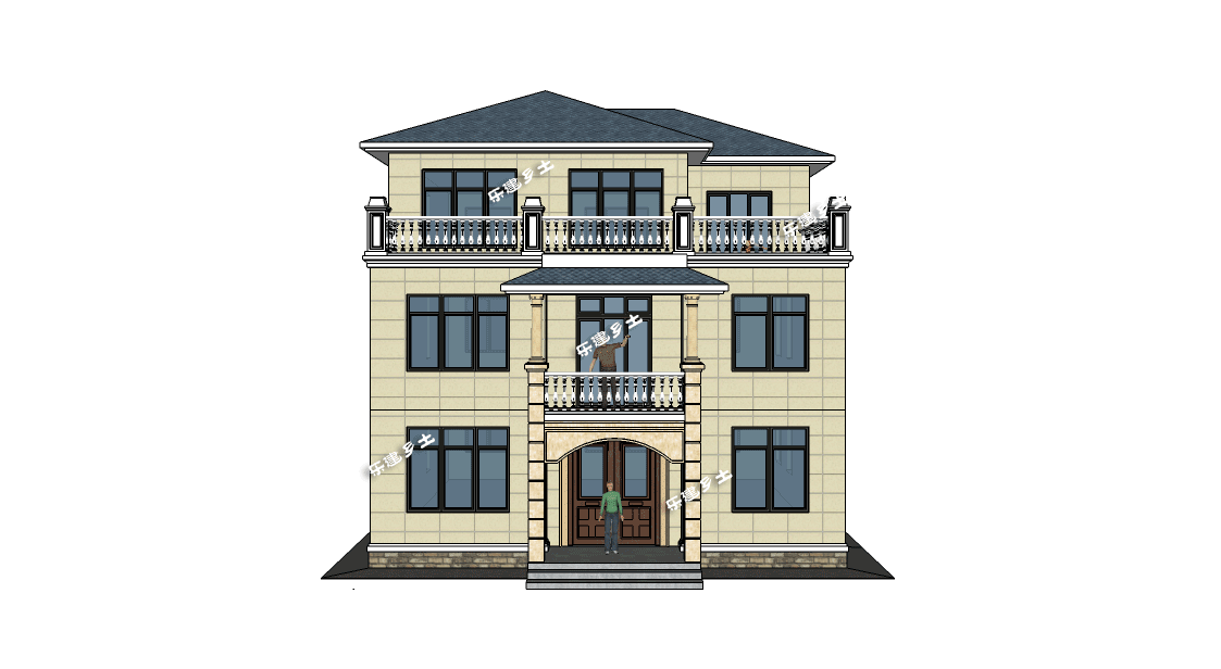 三層簡(jiǎn)歐農(nóng)村自建房，戶型方正，簡(jiǎn)潔、樸實(shí)，是鄉(xiāng)村自建房不錯(cuò)的選擇。