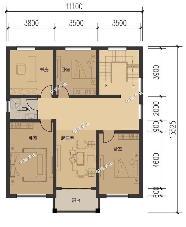 三層簡(jiǎn)歐農(nóng)村自建房，戶型方正，簡(jiǎn)潔、樸實(shí)，是鄉(xiāng)村自建房不錯(cuò)的選擇。