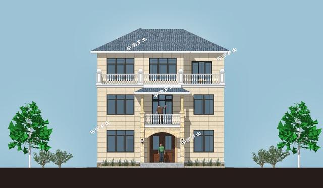 三層簡(jiǎn)歐農(nóng)村自建房，戶型方正，簡(jiǎn)潔、樸實(shí)，是鄉(xiāng)村自建房不錯(cuò)的選擇。