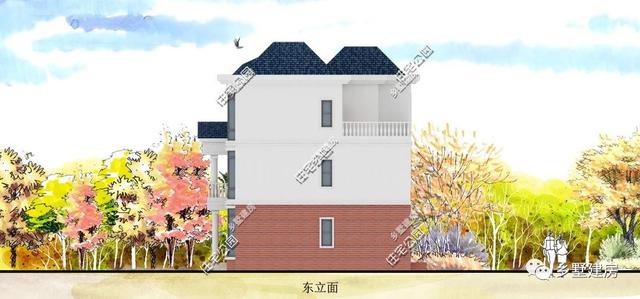 12X11米三層農(nóng)村別墅設計圖，大氣時尚，造價只要26萬？