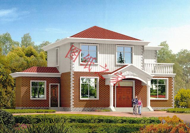 二層簡(jiǎn)約新農(nóng)村別墅設(shè)計(jì)圖，經(jīng)典又實(shí)用，都非常符合農(nóng)村居住的需求。