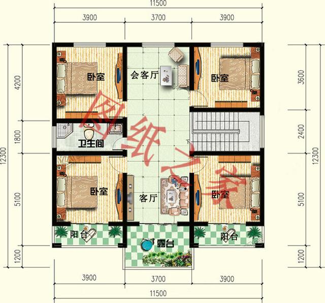 二層簡(jiǎn)約新農(nóng)村別墅設(shè)計(jì)圖，經(jīng)典又實(shí)用，都非常符合農(nóng)村居住的需求。