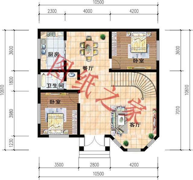 二層簡(jiǎn)約新農(nóng)村別墅設(shè)計(jì)圖，經(jīng)典又實(shí)用，都非常符合農(nóng)村居住的需求。