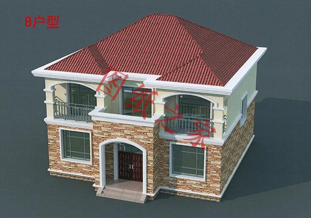 二層簡(jiǎn)約新農(nóng)村別墅設(shè)計(jì)圖，經(jīng)典又實(shí)用，都非常符合農(nóng)村居住的需求。