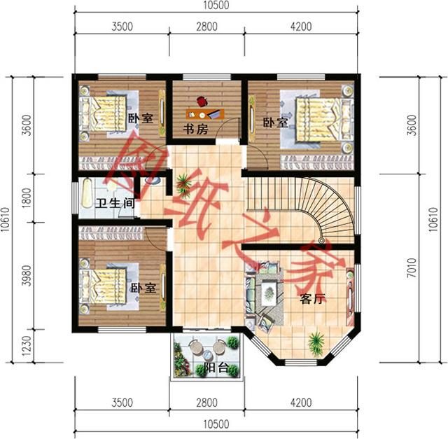 二層簡(jiǎn)約新農(nóng)村別墅設(shè)計(jì)圖，經(jīng)典又實(shí)用，都非常符合農(nóng)村居住的需求。