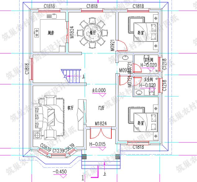 11×12米帶挑空客廳+套房農(nóng)村三層自建房，精簡時尚，簡單實用，造價20萬