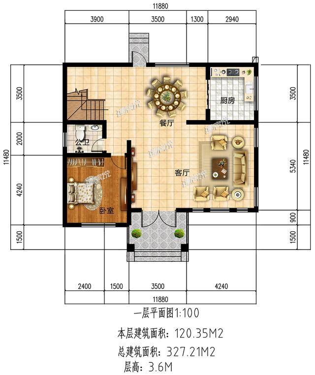 120平的宅基地，照樣也能建豪華氣派大別墅！