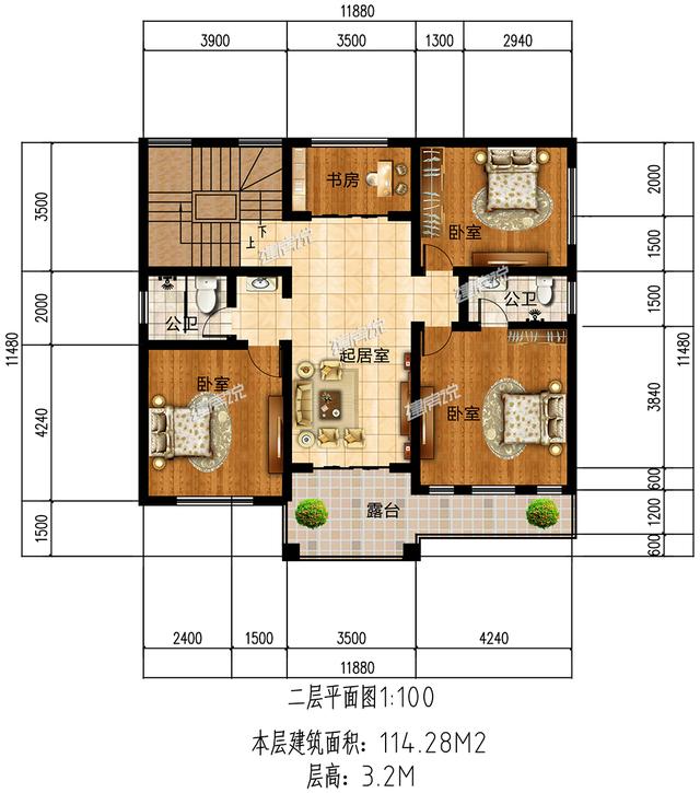 120平的宅基地，照樣也能建豪華氣派大別墅！