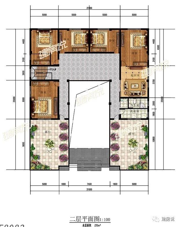 二層中式四合院別墅設(shè)計(jì)圖，國(guó)人內(nèi)心最美的房子