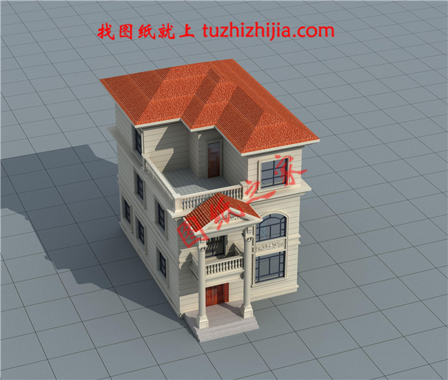 三層帶露臺(tái)21萬(wàn)別墅設(shè)計(jì)圖，占地面積100平米左右