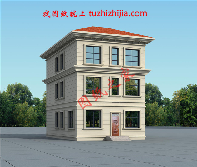 三層帶露臺(tái)21萬(wàn)別墅設(shè)計(jì)圖，占地面積100平米左右