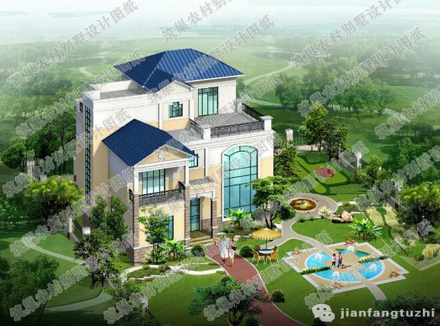 占地80平的三層小戶(hù)型別墅設(shè)計(jì)圖，帶車(chē)庫(kù)+前后帶露臺(tái)，功能齊全，造價(jià)20萬(wàn)