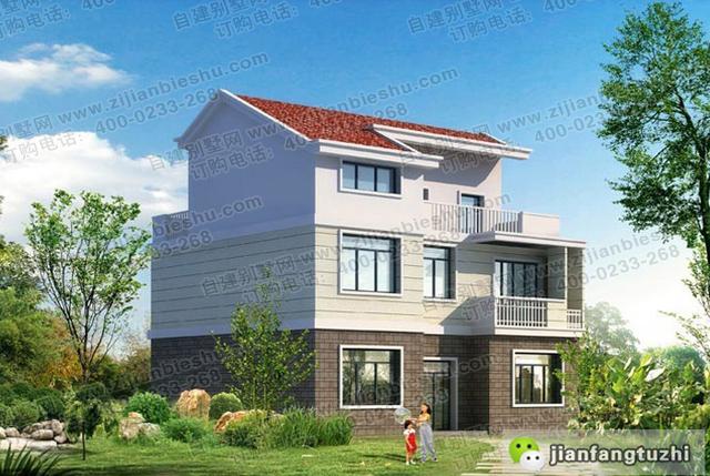 占地120平的三層農(nóng)村自建房，簡(jiǎn)單實(shí)用，帶車庫(kù)，造價(jià)28萬(wàn)