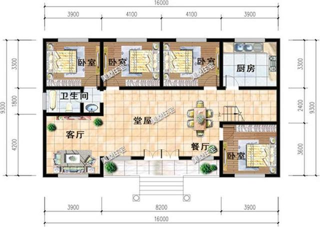 16x3.3米一層農村自建房，舒適溫馨，適合給父母住，全家都滿意