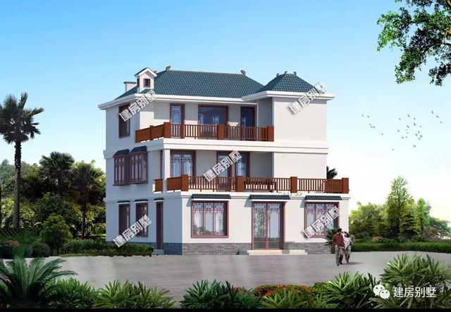 11.6×15.1米三層新中式別墅設(shè)計(jì)圖，很具有特色，在老家建一棟很亮眼
