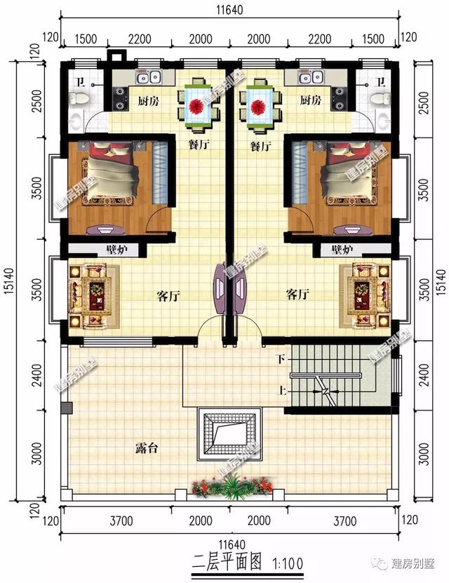 11.6×15.1米三層新中式別墅設(shè)計(jì)圖，很具有特色，在老家建一棟很亮眼